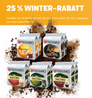 25% Rabatt auf Getr&auml;nke im Tassimo Shop