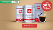 25% Rabatt auf Kaffeebohnen, gemahlenen Kaffee und Pads von illy bei Cafori