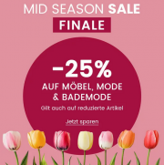 25% Rabatt auf M&ouml;bel, Mode & Bademode bei Quelle