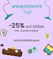 25% Rabatt auf M&ouml;bel und Gartenm&ouml;bel bei Quelle