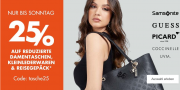 25% Rabatt auf reduzierte Damentaschen, Kleinlederwaren und Reisegep&auml;ck bei Galeria Karstadt Kaufhof