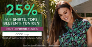 25% Rabatt auf Shirts, Tops, Blusen & Tuniken im Sheego Shop