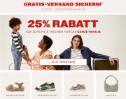 25% Rabatt auf &uuml;ber 160.000 Schuhe und Taschen + gratis Versand bei Mirapodo