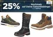 25% Rabatt auf &uuml;ber 2.700 ausgew&auml;hlte Schuhe f&uuml;r Damen, Herren und Kinder bei Reno