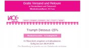25% Rabatt bei Lace auf Triumph Dessous - auch auf reduzierte! (MBW: 24 Euro)
