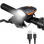 AMAZON - Front-Fahrradlicht LED Wiederaufladbar Inkl. 140dB Klingel