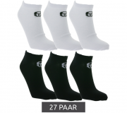 27 Paar Sergio Tacchini Sneaker-Socken in Schwarz oder Wei&szlig;