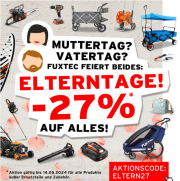 27% Rabatt auf das komplette Werkzeug und Garten Sortiment bei Fuxtec