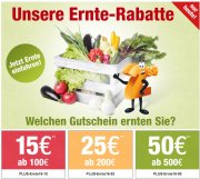 Bis zu 50&euro; Rabatt bei Plus.de