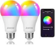 2er Pack AWOW Smart Light Bulb Wifi E27 Gl&uuml;hbirnen mit Alexa und Siri Sprachsteuerung