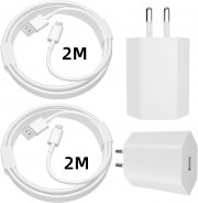 2er Pack Charlore iPhone Ladeger&auml;te mit 2M Lightning Kabel Mfi Zertifiziert