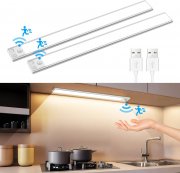 2er Pack COOLNIGHT Akku LED Unterbauleuchten mit Bewegungsmelder