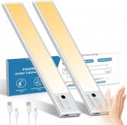 2er Pack EGARNGY aufladbare LED Akku Unterbauleuchten mit Bewegungsmelder