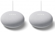 2er-Pack Google Nest Mini (2. Gen) Smarter Lautsprecher mit Sprachsteuerung
