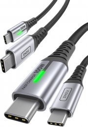 2er Pack INIU 2 Meter USB C auf USB C Schnellladekabel