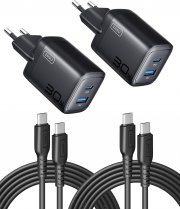 2er Pack INIU 30W PD 3.0 USB-C und USB-A Schnellladeger&auml;te mit USB-C Kabel