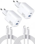 2er-Pack INIU USB-C Ladeger&auml;te (30W) + 1,5m Kabel f&uuml;r nur 9,78&euro;