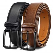2er Pack KEMISANT Lederg&uuml;rtel (Schwarz/Tawny) f&uuml;r nur 14,24&euro;