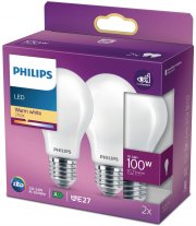 2er-Pack Lampen Philips LEDClassic E27 A60 10,5W/1521lm warmwei&szlig;