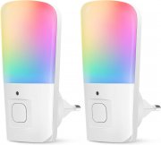 2er Pack LOHAS RGB & Warmwei&szlig; LED Nachtlichter mit D&auml;mmerungssensor