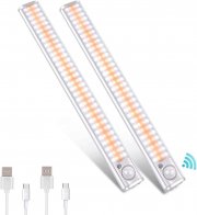 2er Pack Lunsy wiederaufladbare 120er LED Unterbauleuchten mit Bewegungsmelder