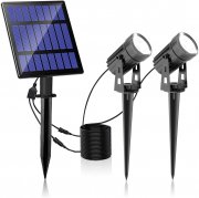 2er Pack NATPOW Gartenleuchten mit Solarmodul