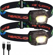 2er Pack &lrm;OOPOR wiederaufladbare LED Stirnlampen