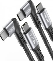 2er-Pack SAFUEL 2 Meter 100W USB C auf USB C Lade- und Datenkabel