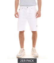 2er Pack U.S. POLO ASSN. Abel nachhaltige Herren Baumwoll Chino Shorts