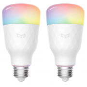 2er-Pack Yeelight Smart LED Lampe 1S Color E27 kompatibel mit Apple Homekit, Google & Alexa