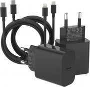 2er-Pack ZNBTCY USB C Schnellladeger&auml;te mit 2 St&uuml;ck USB C to Lightning Schnellladekabel