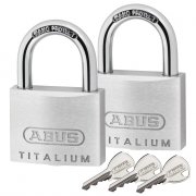 2er Set ABUS Titalium 64TI/40 Vorh&auml;ngeschl&ouml;sser mit Sicherheitslevel 5