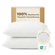 2er-Set BEDSURE Musselin-Kissenbez&uuml;ge (40x80cm) f&uuml;r 12,59&euro;