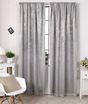 2er Set Gardinen 135x245 cm, Silbergrau