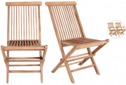 2er-Set House Nordic Toledo Gartenst&uuml;le klappbar aus Teakholz