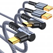 2er Set MRGLAS 3.2A USB C Schnellladekabel mit Winkelstecker
