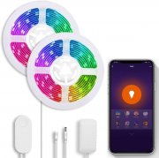 2x 3 Meter BRTLX Smart RGBW LED Streifen kompatibel mit Android, iOS, Alexa und Google Home