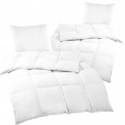 2x DILUMA Bettenset mit Daunendecke 135x200 + Kopfkissen 80x80