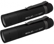 2x Solidline by Ledlenser ST6R Akku-Taschenlampen
