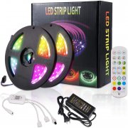2x5 Meter No/Brand RGB LED Streifen mit App Steuerung und Musik Sync