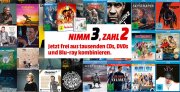 3 f&uuml;r 2 Aktion auf CDs, DVDs und Blurays