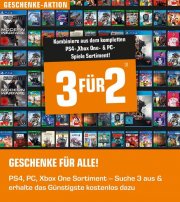 3 f&uuml;r 2 bei PS4, Xbox one und PC Spielen bei Saturn