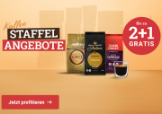 3 Kaffee Packungen kaufen und nur 2 bezahlen bei Cafori
