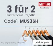 3 Mustang T-Shirts kaufen und nur 2 bezahlen bei Jeans Direct