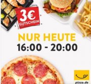 3&euro; Pizza.de Gutschein mit 8&euro; MBW &ndash; nur per App bis 20Uhr