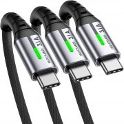3 St&uuml;ck 0,5+2+2m INIU USB C Schnellladekabel mit LED-Anzeige