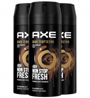 3 St&uuml;ck Axe Bodyspray Dark Temptation Deo ohne Aluminium 150 ml