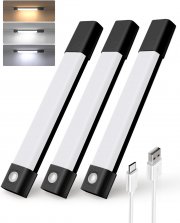 3 St&uuml;ck EZVALO wiederaufladbare 20CM LED Unterbauleuchten mit Bewegungsmelder