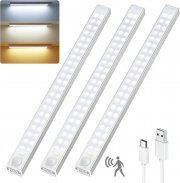 3 St&uuml;ck Forepin aufladbare LED Unterbauleuchten mit Bewegungsmelder