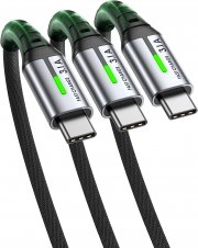 3 St&uuml;ck INIU USB A auf USB-C Daten- und Schnellladekabel